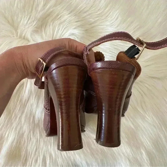 Chie Mihara Leather Heels Shoes Sz 39/ 8.5  Made In Spain - Picture 4 of 12